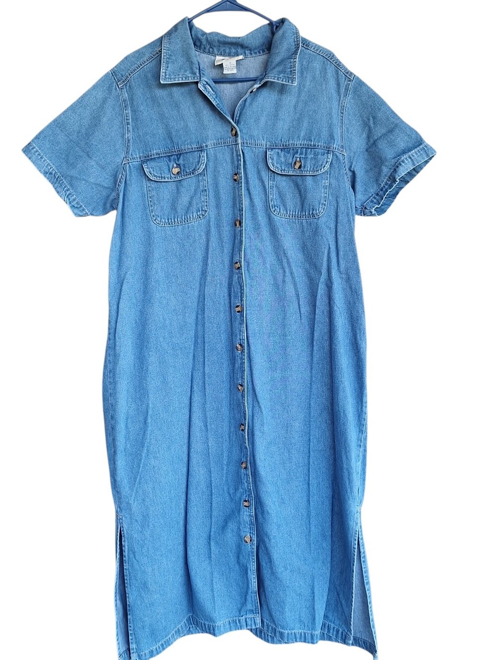 Western 1X  cottage cowgirl country festival concert rodeo shirt jean dress 90s